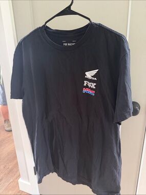 Fox Racing Black Honda Logo Short Sleeve Tee